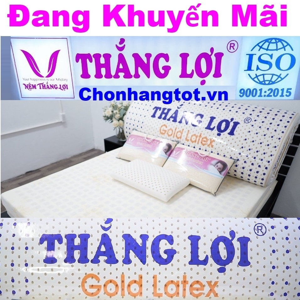 Nệm Cao Su Thắng Lợi Gold Latex 1m4 x 2m x 15cm.