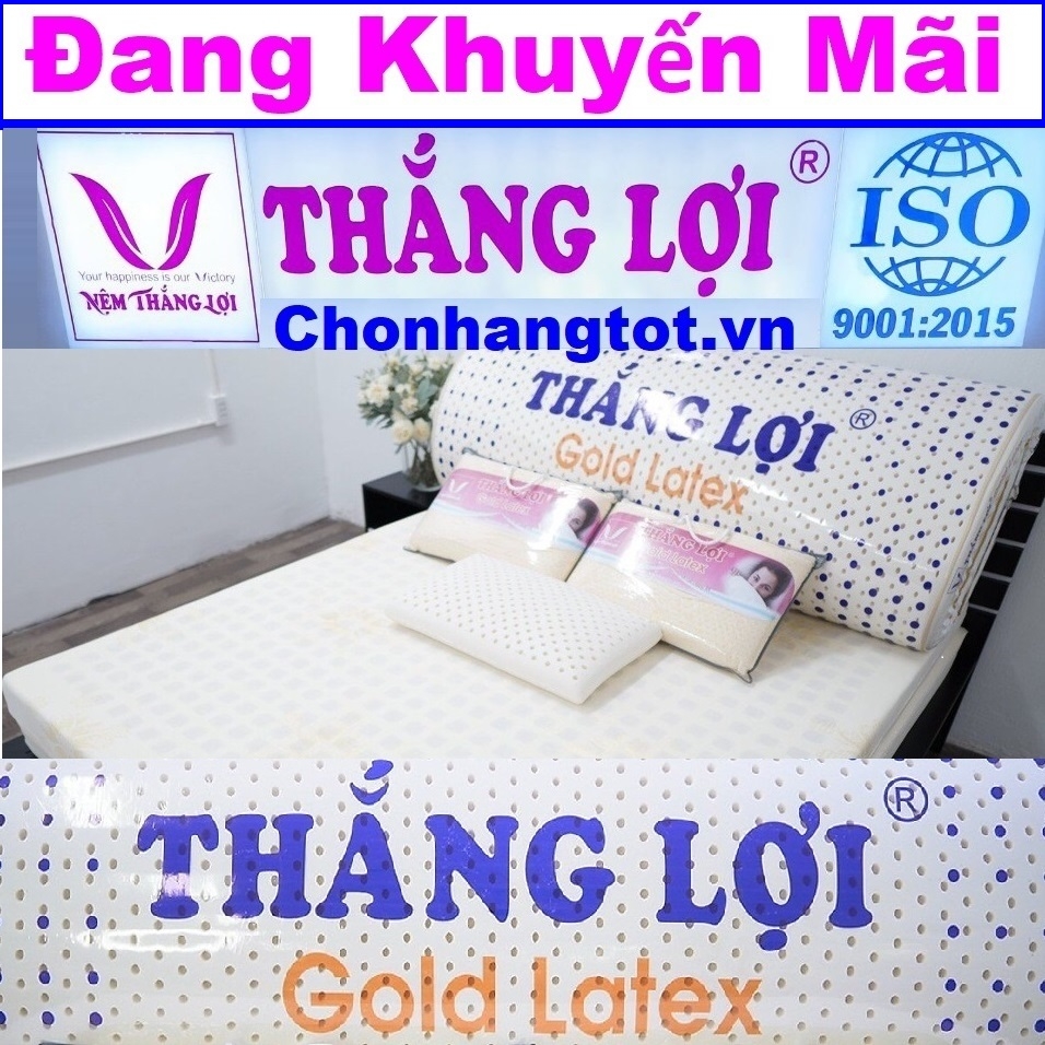 Nệm Cao Su Thắng Lợi Gold Latex 1m x 2m x 10cm.